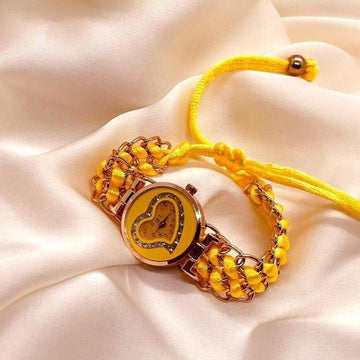 Stylish Women's Quartz Heart Watch with Chain Strap - 1 Pc
