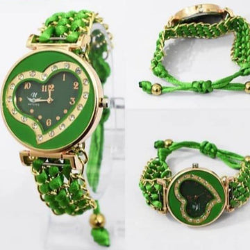 Stylish Women's Quartz Heart Watch with Chain Strap - 1 Pc