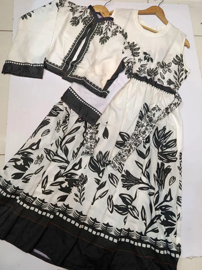 2 Pcs Women's stitched Maxi and Jacket