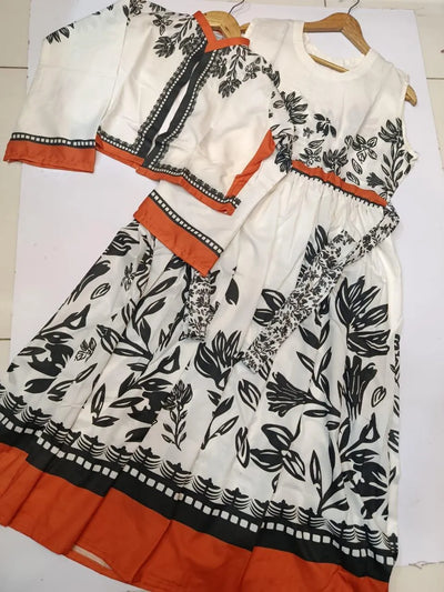 2 Pcs Women's stitched Maxi and Jacket