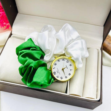 Stylish Women's Quartz Watch - Water Resistant - 1 Pc Green Strap