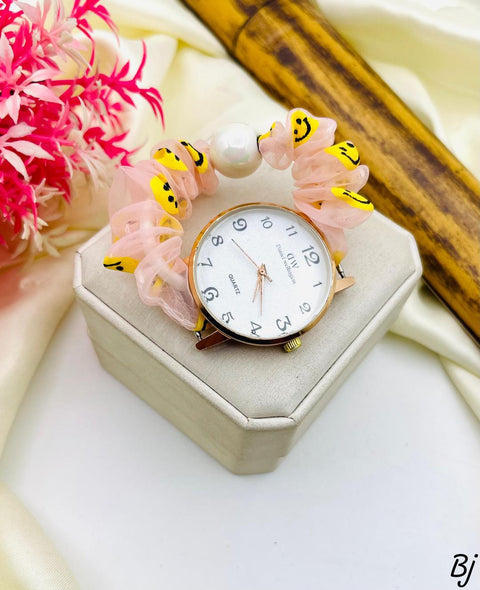 Chic Women's Quartz Watch - Pink Strap, Water Resistant - 1 Pc
