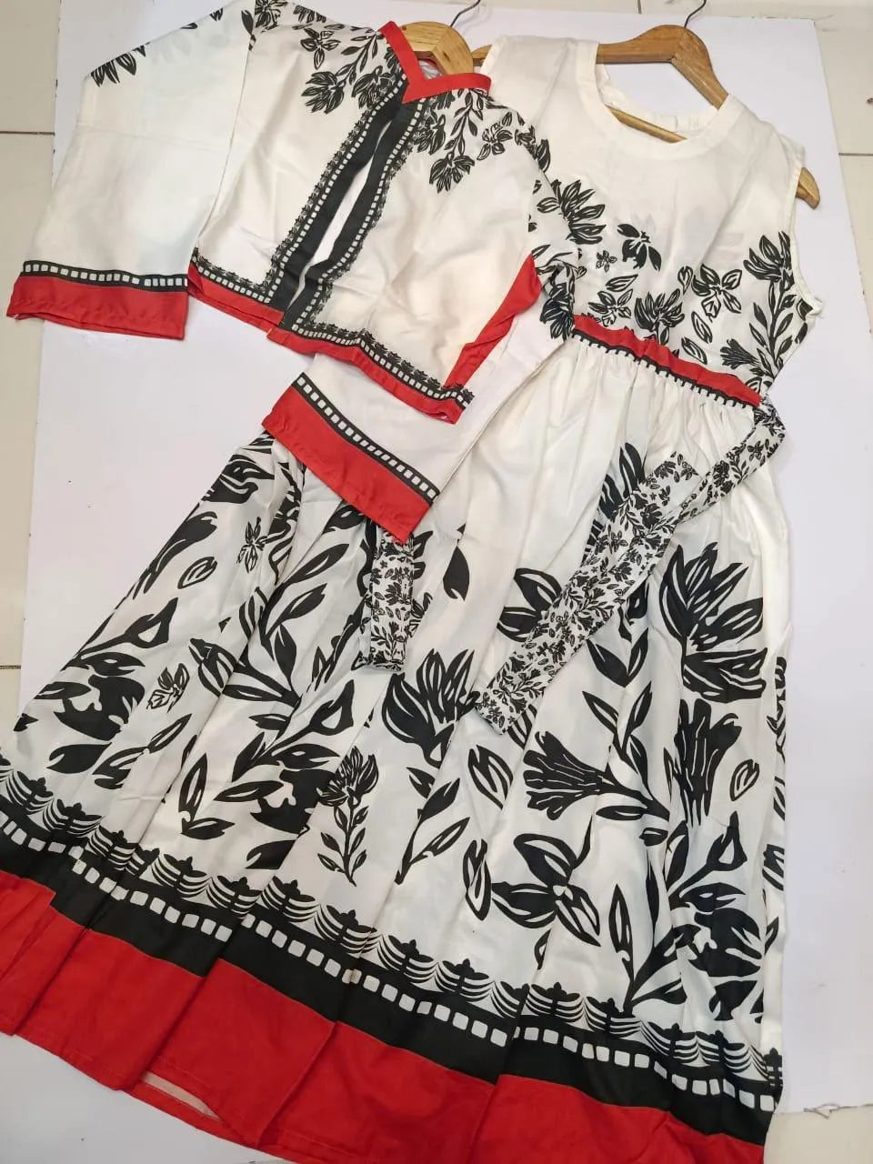 2 Pcs Women's stitched Maxi and Jacket