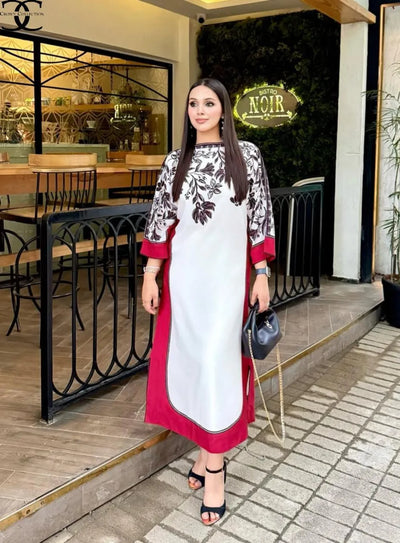 Stitched Printed Swiss Lawn set 2 Pcs