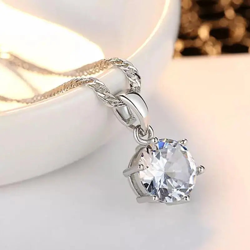Bridesmaid Jewelry Set for Wedding 925 sterling silver chains Necklace Earring For Women Gemstone Rings Party Jewelry Sets